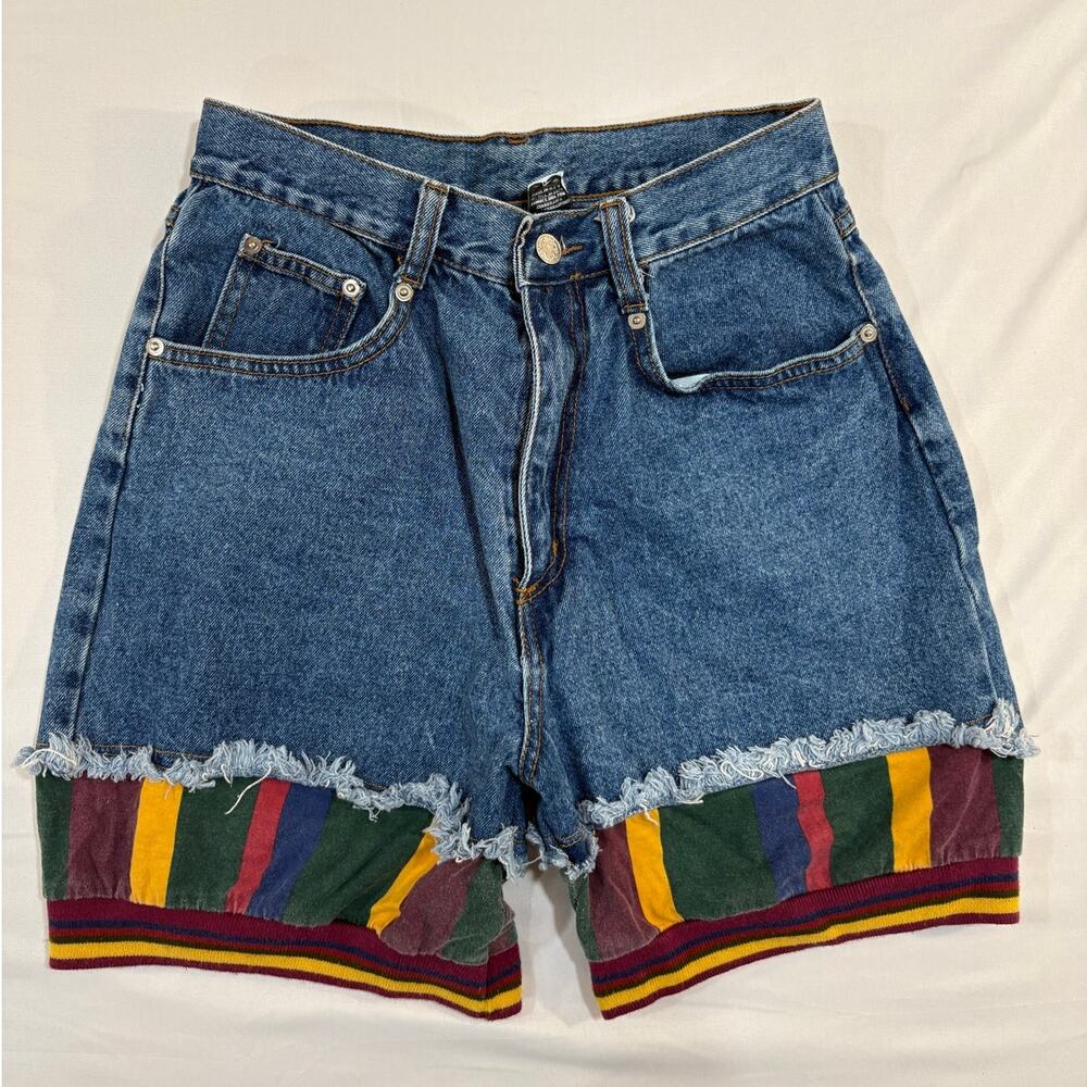 VTG 90s Tag Rag Denim Layered Shorts Size 13 Juniors